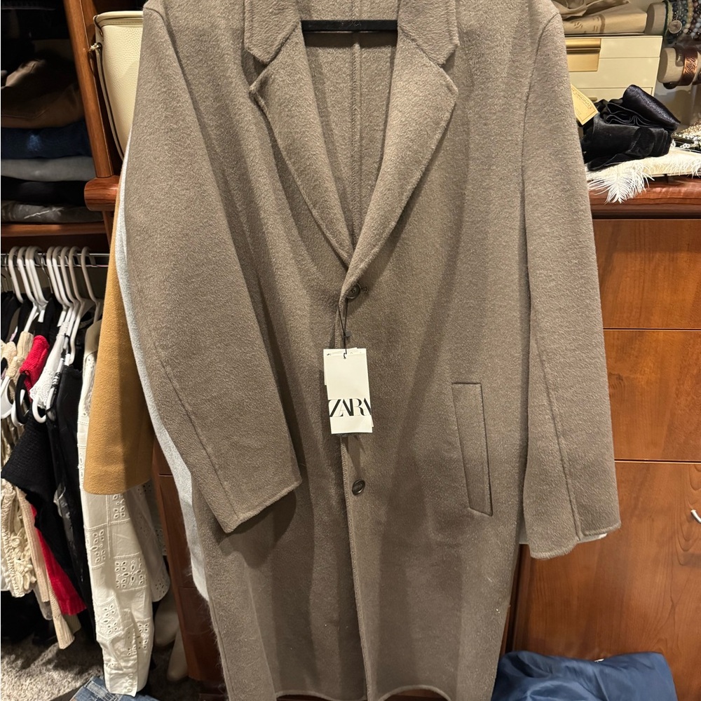Zara Brown Wool Coat